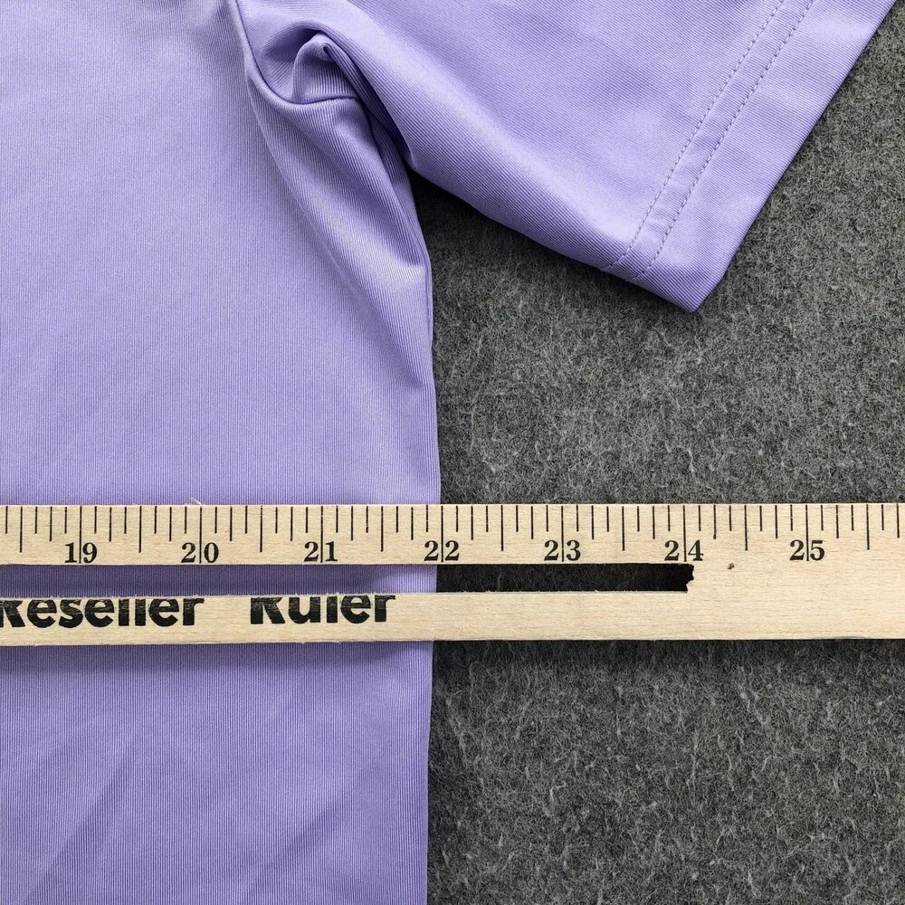 RLX Ralph Lauren Polo Shirt Mens Medium Purple Solid Golf Performance Knit